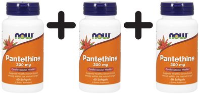 3 x Pantethine, 300mg - 60 softgels