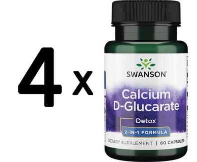 4 x Calcium D-Glucarate - 60 caps