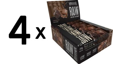 4 x Raw Protein Flapjack, Chocolate Brownie - 12 bars