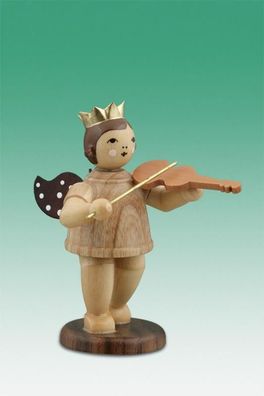 Holzfigur Musikengel mit Bratsche ohne Krone Höhe 6,5cm NEU Holzengel Instrument