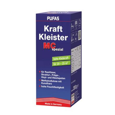 Tapetenkleister Kraft Kleber Pulver 200g Pufas