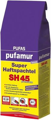 Spachtelmasse Gips Super Haftspachtel SH45 Pufas Pufamur 5 kg