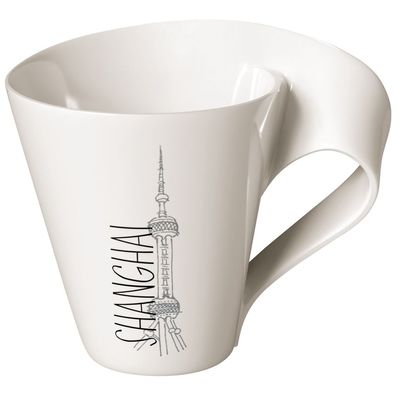 Villeroy & Boch Modern Cities Becher mit Henkel Shanghai Premium Porcelain weiß