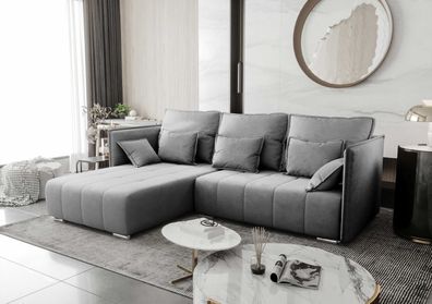 FURNIX Sofa YAHO Couch ausziehbar mit Bettkasten und Kissen Schlafsofa MH 85