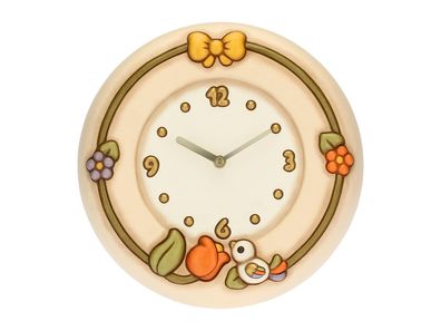 Thun Wanduhr Country mit Tulpe und Vögelchen C2855H90