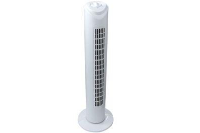 Turm-Ventilator 79 cm weiss 45 Watt 3 Stufen mit Oszilation