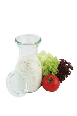 6er Set Weck-Flaschen Einmachgläser mit Deckel 0,25 L Smoothie Dressing