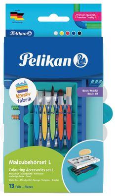 Pelikan 816977 Pelikan Kreativfabrik Malzubehörset groß, 13 Teile