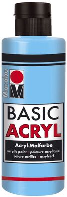 Marabu 1200 04 090 Basic Acryl, Hellblau 090, 80 ml