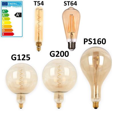 E27 6W LED Filament Kolben Ø64mm Glühbirne 648 lm Retro Lampe Vintage