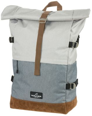 walker 42156-247 Schulrucksack Roll up two light grey