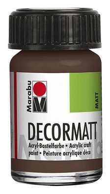 Marabu 1401 39 040 Decormatt Acryl, Mittelbraun 040, 15 ml