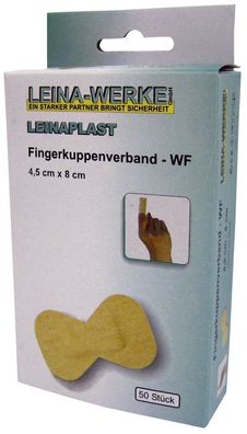 Leina-Werke 72251 Fingerkuppenverband - 50 Stück lose, 4,5 cm x 8 cm wasserfest