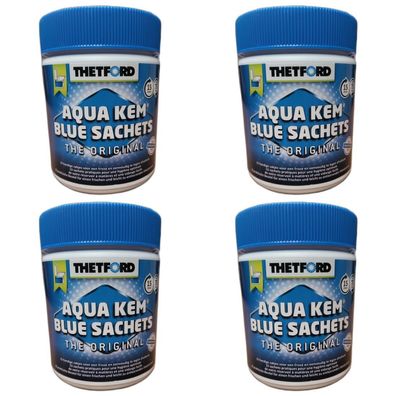 4 x Aqua Kem Blue Sachets 15 Stück Toilette Camping Wohnmobil