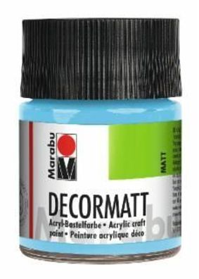 Marabu 1401 05 090 Decormatt Acryl, Hellblau 090, 50 ml