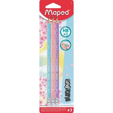 maped M851719 BLACK'PEPS Bleistifte HB 3 St