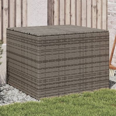 vidaXL Gartentruhe Grau 291L Poly Rattan