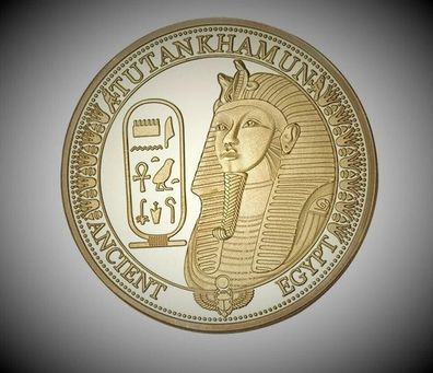 Ägyptische Pharao Tutankhamun Medaille vergoldet (PM1508242)