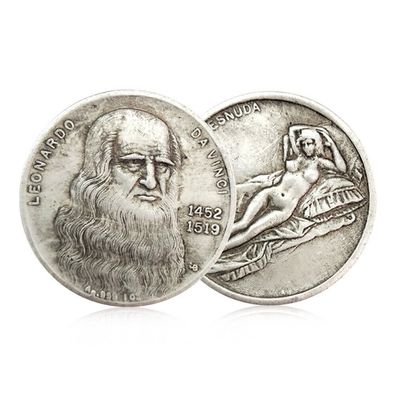 Wunderschöne Medaille Maja Desnuda von Leonardo Da Vinci (Med15082411)