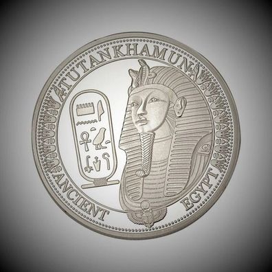 Ägyptische Pharao Tutankhamun Medaille versilbert (PM15082411)