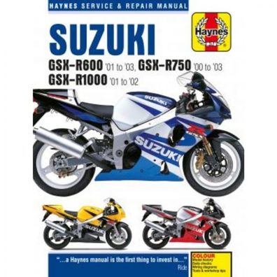 Suzuki GSX-R600, GSX-R750 und GSX-R1000 (2000-2003) Reparaturanleitung Haynes