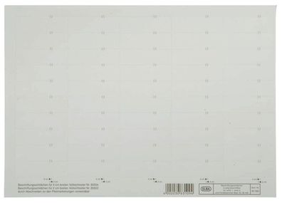 Elba 100555644 vertic® Beschriftungsschild für Registratur, 58 x 18 mm, weiß, 50