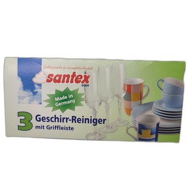 Santex Schwamm Geschirr-Reiniger 3er mit Griffleiste