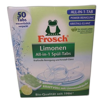 Frosch Limonen Geschirrsp?ltabs 50er Kraftvolle Reinigung All-in-One