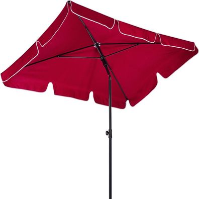 Stilista® Sonnenschirm inklusive Tragetasche, 200 x 125 cm, UV 30 + , Bordeaux