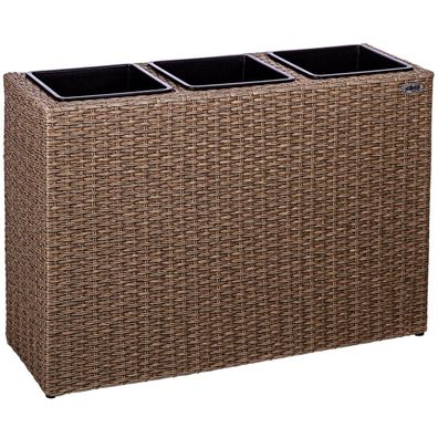 Stilista® Blumentopf aus Polyrattangeflecht 84 x 29 x 60 cm