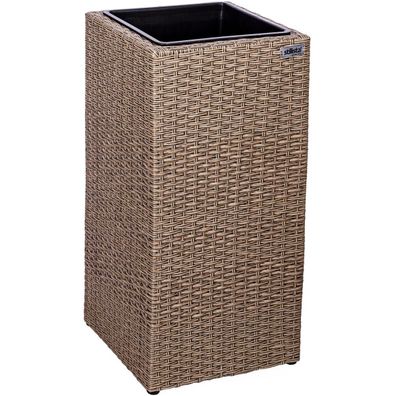 Stilista® Poly-Rattan Blumentopf 63x30x30 cm