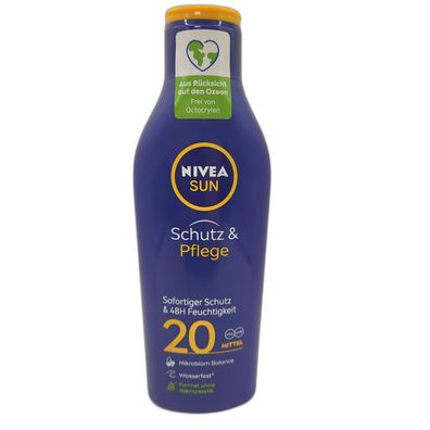 66,56EUR/1l Nivea Sonnenmilch LSF20 Flasche Schutz und Pflege 250ml