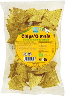 Pural 6x Chips'O maïs Sour Cream-Onion 125g