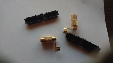 TV Winkelstecker Winkelkupplung Set Antennenstecker Adapter Buchse Koaxialkabel