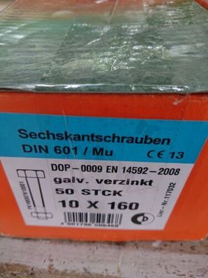 Sechskantschrauben Schaft Mu DIN 601 DIN EN ISO 4016 Stahl galv verz M10 - M12