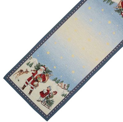 Tischläufer Weihnachten 35x100 Hossner Children Gobelin Tischdecke Weihnachtsdeko