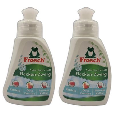 71,27EUR/1l 2 x Frosch Aktiv-Sauerstoff Flecken-Zwerg Fleck-Entferner 75ml