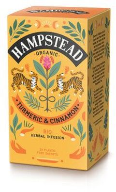 Hampstead Tea 3x Organic Turmeric and Cinnamon Infusion 50g