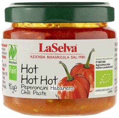 LaSelva 3x Hot Hot Hot - Würzpaste aus Chilischoten 90g