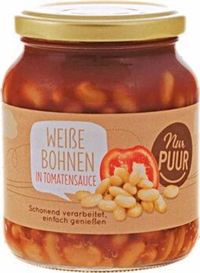 Nur Puur Weiße Bohnen in Tomatensauce 350g