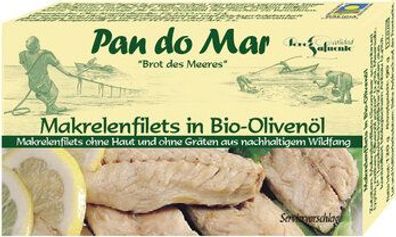 Pan do Mar 3x Makrelenfilets in Bio-Olivenöl 120g