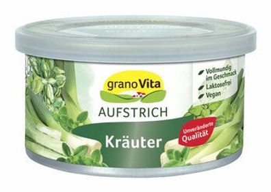 granoVita Veganer Brotaufstrich mit Lauch und Kräutern 125g