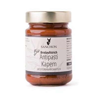 Sanchon 3x Brotaufstrich Antipasti Kapern, Sanchon 190g