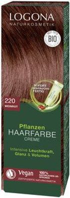 Logona Pflanzen Haarfarbe Creme 220 weinrot 150ml