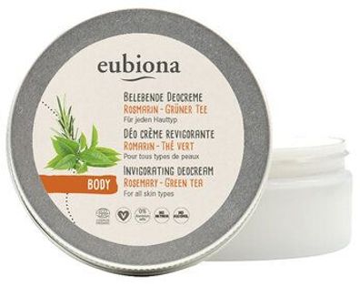 Eubiona Belebende Deocreme Rosmarin-Grüner Tee. Für jeden Hauttyp 50ml