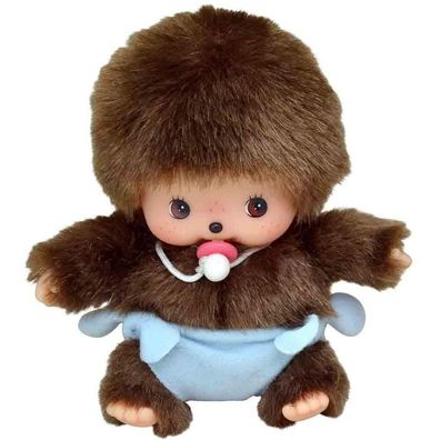 Bebichhichi Junge | 13 cm | Monchhichi Puppe | Baby mit blauer Windel