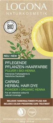 Logona 3x Pflegende Pflanzen-Haarfarbe Pulver Goldblond 100g