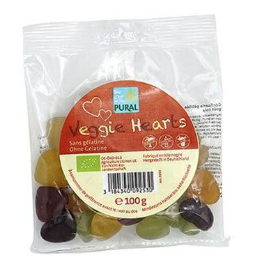 Pural Vegan Love Fruchtgummi ohne Gelatine 100g