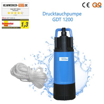 Güde Drucktauchpumpe 6000l/h Tauchpumpe Wasserpumpe Pumpe GDT 1200W Brunnenpumpe