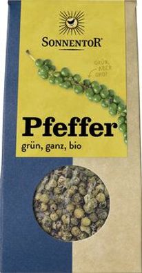 Sonnentor 6x Pfeffer grün ganz, Packung 20g